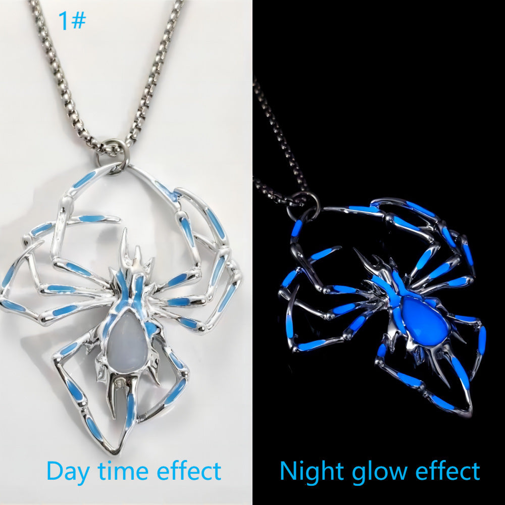 Glowing Spider Necklace