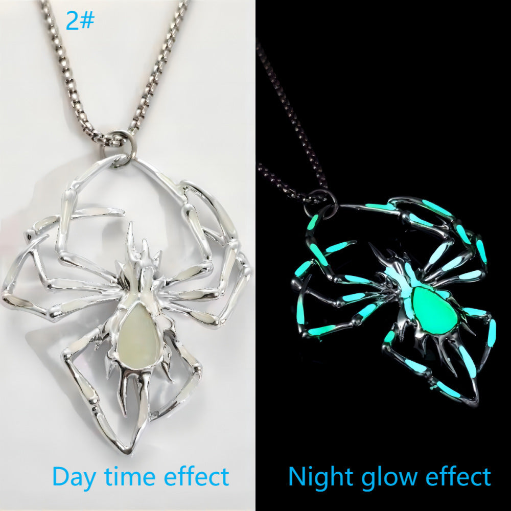 Glowing Spider Necklace
