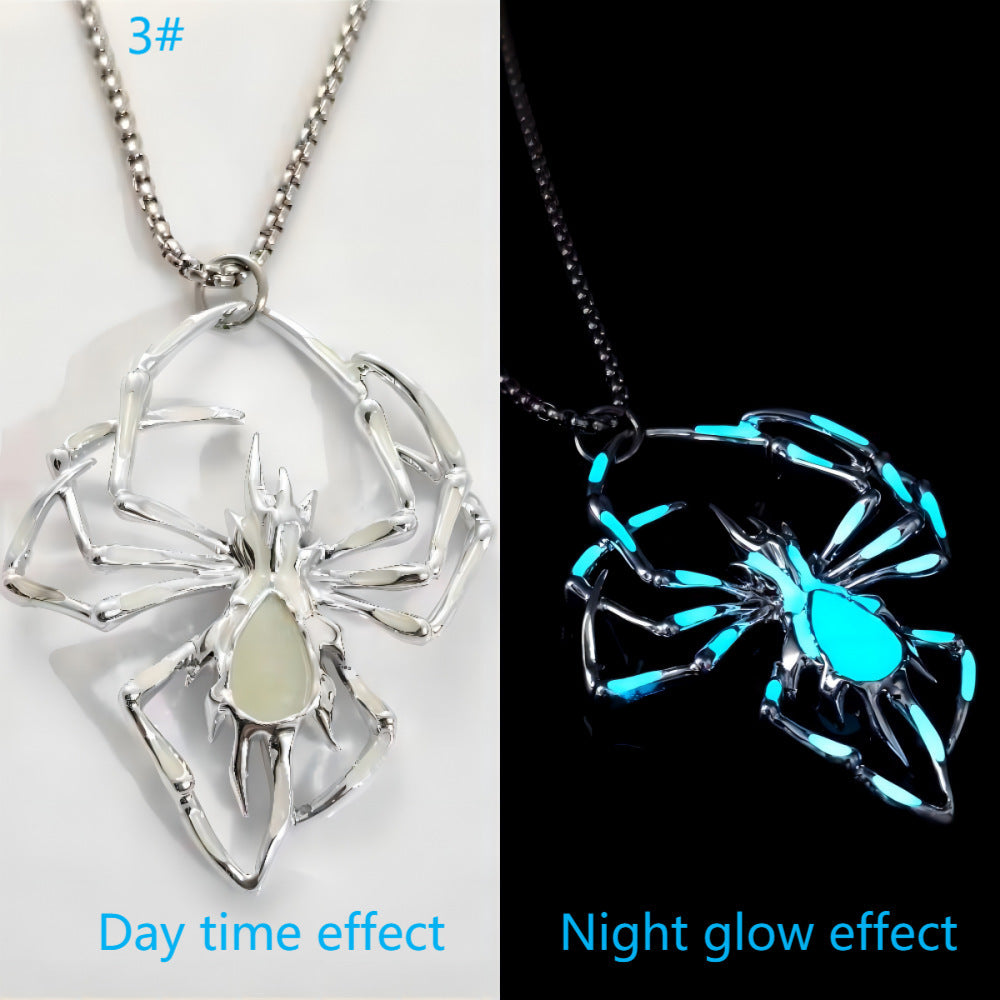 Glowing Spider Necklace