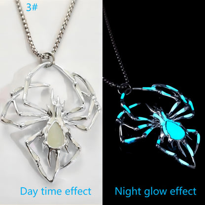 Glowing Spider Necklace