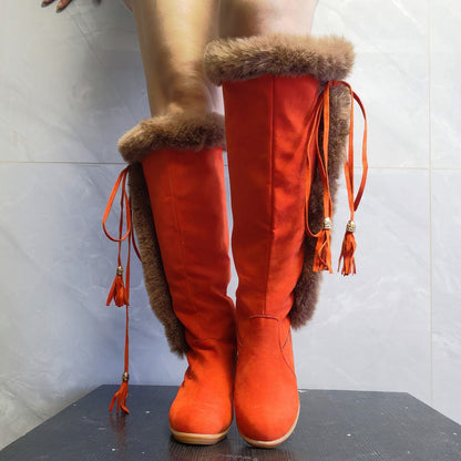 Plush Long Boots