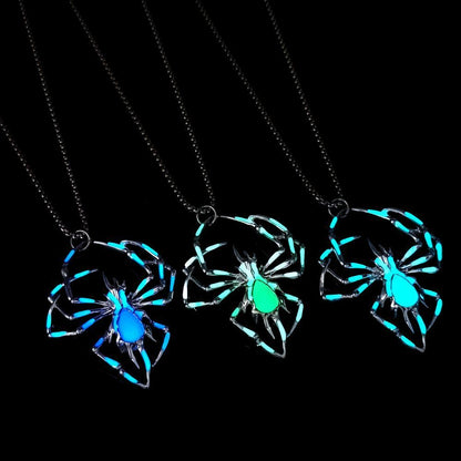 Glowing Spider Necklace