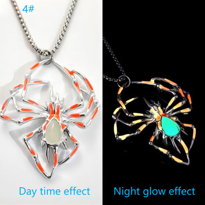 Glowing Spider Necklace
