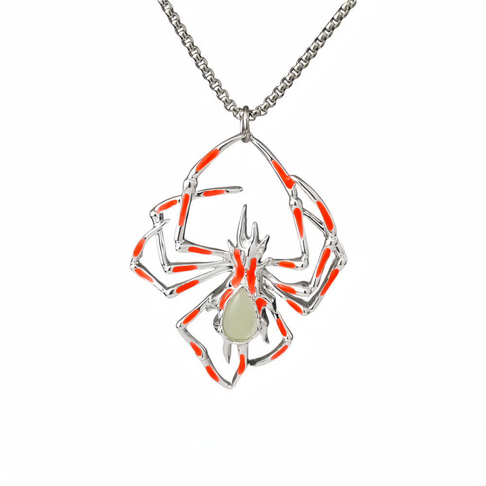 Glowing Spider Necklace