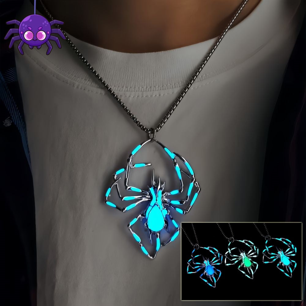 Glowing Spider Necklace